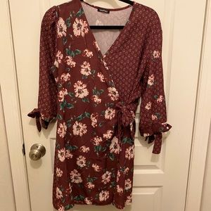 Floral wrap dress